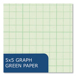 Engineer Pad, (1.25" Margin), Quad Rule (5 sq/in, 1 sq/in), 200 Lt Green 8.5x11 Sheets/Pad, 12/CT, Ships in 4-6 Business Days