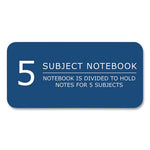 Subject Wirebound Notebook, 5-Subject, Medium/College Rule, Asst Cover, (200) 11 x 9 Sheets, 12/Carton, Ships in 4-6 Bus Days