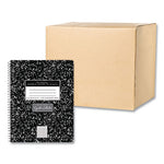 Spring Signature Composition Book, Quad 5 sq/in Rule, Black Marble Cover, (70) 9.75 x 7.5 Sheet, 24/CT, Ships in 4-6 Bus Days