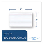 Environotes Recycled Index Cards, Narrow Rule, 3 x 5 White, 100 Cards, 36/Carton, Ships in 4-6 Business Days