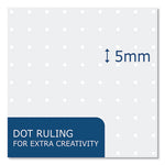 Whitelines Notebook, Dot Rule (5 mm), Gray/Orange Cover, (70) 8.25 x 5.75 Sheets, 12/Carton , Ships in 4-6 Business Days