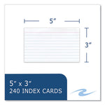Trayed Index Cards, Narrow Rule, 3 x 5, 240 Cards/Tray, 36/Carton, Ships in 4-6 Business Days