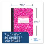 Ruled Composition Book, Grade 3 Manuscript Format, Magenta Marble Cover, (80) 9.75 x 7.5 Sheet, 48/CT, Ships in 4-6 Bus Days