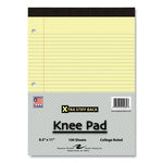 Stiff-Back Pad, Medium/College Rule, 100 Canary 8.5 x 11 Sheets, 36/Carton, Ships in 4-6 Business Days