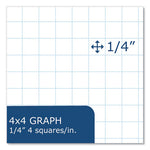 Gummed Pad, 4 sq/in Quadrille Rule, 50 White 8.5 x 11 Sheets, 72/Carton, Ships in 4-6 Business Days