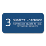 Subject Wirebound Promo Notebook, 3-Subject, Wide/Legal Rule, Asst Cover, (120) 10.5x8 Sheets, 24/CT, Ships in 4-6 Bus Days