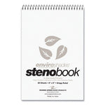 EnviroShades Steno Pad, Gregg Rule, White Cover, 80 Gray 6 x 9 Sheets, 24 Pads/Carton, Ships in 4-6 Business Days