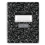 Spring Signature Composition Book, Med/College Rule, Black Marble Cover, (70) 9.75 x 7.5 Sheet, 24/CT, Ships in 4-6 Bus Days