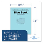 Examination Blue Book, Wide/Legal Rule, Blue Cover, (12) 11 x 8.5 Sheets, 300/Carton, Ships in 4-6 Business Days