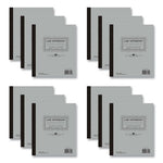 Lab and Science Carbonless Notebook, Quad Rule (4 sq/in), Gray Cover, (100) 11x9.25 Sheets, 12/CT, Ships in 4-6 Business Days