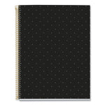 MR M Fashion Notebook, 4-Subject, Med/College Rule, Black Dots Cover, (120) 11 x 8.5 Sheets, 5/CT, Ships in 4-6 Business Days