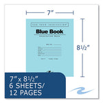 Examination Blue Book, Wide/Legal Rule, Blue Cover, (6) 8.5 x 7 Sheets, 1,000/Carton, Ships in 4-6 Business Days