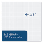 Whitelines Engineering Pad, 5 sq/in Quadrille Rule, 80 Gray 8.5 x 11 Sheets, 24/Carton, Ships in 4-6 Business Days