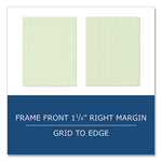 Engineer Pad, (1.25" Margin), Quad Rule (5 sq/in, 1 sq/in), 200 Lt Green 8.5x11 Sheets/Pad, 12/CT, Ships in 4-6 Business Days