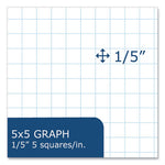 Graph Filler Paper, 3-Hole, Quadrille: 5 sq in, (100) 8.5 x 5.5 Sheets, 48/Carton, Ships in 4-6 Business Days