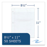 Gummed Pad, Medium/College Rule, 50 White 8.5 x 11 Sheets, 36/Carton, Ships in 4-6 Business Days