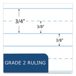 Ruled Composition Book, Grade 2 Manuscript Format, Blue Marble Cover, (80) 9.75 x 7.5 Sheet, 48/CT, Ships in 4-6 Bus Days