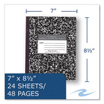 Flexible Cover Composition Notebook, Wide/Legal Rule, Black Marble Cover, (100) 8.5 x 7 Sheet, 144/CT, Ships in 4-6 Bus Days