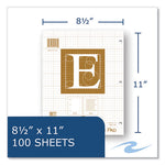 Engineer Pad, Quadrille Rule (5 sq/in), 100 Buff 8.5 x 11 Sheets, 24/Carton, Ships in 4-6 Business Days