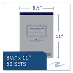 Lab and Science Carbonless Notebook, Quad Rule (4 sq/in), Gray Cover, (100) 8.5 x 11 Sheets, 24/CT,Ships in 4-6 Business Days