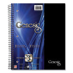 Genesis Notebook, 3-Subject, Medium/College Rule, Randomly Asst Cover Color, (150) 11x9 Sheets, 12/CT, Ships in 4-6 Bus Days