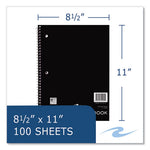 Wirebound Notebook, 1-Subject, Med/College Rule, Randomly Asst Cover, (100) 11x8.5 Sheets, 24/CT, Ships in 4-6 Bus Days