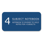 Subject Wirebound Notebook, 4-Subject, Med/College Rule, Randomly Asst Cover, (200) 11x9 Sheets, 12/CT, Ships in 4-6 Bus Days