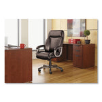 Alera Veon Series Executive High-Back Bonded Leather Chair, Supports Up to 275 lb, Black Seat/Back, Graphite Base