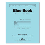 Recycled Exam Book, Wide/Legal Rule, Blue Cover, (8) 8.5 x 7 Sheets, 600/Carton, Ships in 4-6 Business Days