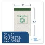 Little Green Memo Book, Narrow Rule, Gray Cover, (60) 3 x 5 Sheets, 48/Carton, Ships in 4-6 Business Days