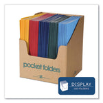 Pocket Folder, 0.5" Capacity, 11 x 8.5, Assorted Colors, 100/Carton, Ships in 4-6 Business Days