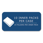 Pocket Folder with 3 Fasteners, 0.5" Capacity, 11 x 8.5, White, 25/Box, 10 Boxes/Carton, Ships in 4-6 Business Days