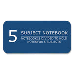 Earthtones BioBased 5 Subject Notebook, Med/College Rule, Random Asst Covers, (160) 11x9 Sheets, 12/CT,Ships in 4-6 Bus Days