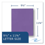 Pocket Folder, 0.5" Capacity, 11 x 8.5, Purple, 25/Box, 10 Boxes/Carton, Ships in 4-6 Business Days