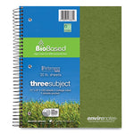 Earthtones BioBased 3 Subject Notebook, Med/College Rule, Random Asst Covers, (120) 11x9 Sheets, 24/CT,Ships in 4-6 Bus Days