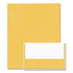 Pocket Folder, 0.5" Capacity, 11 x 8.5, Gold, 25/Box, 10 Boxes/Carton, Ships in 4-6 Business Days