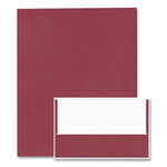 Pocket Folder, 0.5" Capacity, 11 x 8.5, Scarlet, 25/Box, 10 Boxes/Carton, Ships in 4-6 Business Days