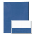 Pocket Folder, 0.5" Capacity, 11 x 8.5, Dark Blue, 25/Box, 10 Boxes/Carton, Ships in 4-6 Business Days