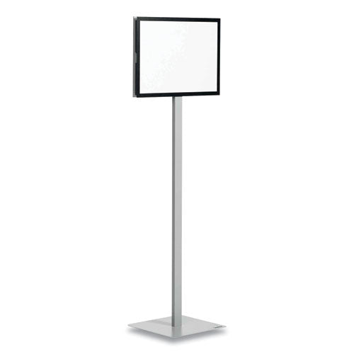 Info Basic Floor Stand, 55.31" Tall, Black Stand, 11 x 17 Face