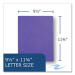 Pocket Folder with 3 Fasteners, 0.5" Capacity, 11 x 8.5, Purple, 25/Box, 10 Boxes/Carton, Ships in 4-6 Business Days