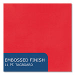 Pocket Folder with 3 Fasteners, 0.5" Capacity, 11 x 8.5, Red, 25/Box, 10 Boxes/Carton, Ships in 4-6 Business Days