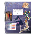 Lab/Science Carbonless Notebook, Quad Rule (4 sq/in), Multicolor Cover, (100) 11x8.5 Sheets, 12/CT,Ships in 4-6 Business Days