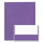 Pocket Folder, 0.5" Capacity, 11 x 8.5, Purple, 25/Box, 10 Boxes/Carton, Ships in 4-6 Business Days