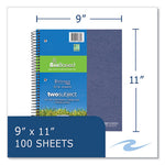 Earthtones BioBased 2 Subject Notebook, Med/College Rule, Random Asst Covers, (100) 11x9 Sheets, 24/CT,Ships in 4-6 Bus Days