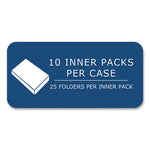 Pocket Folder with 3 Fasteners, 0.5" Capacity, 11 x 8.5, Dark Green, 25/Box, 10 Boxes/Carton, Ships in 4-6 Business Days