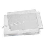 Water-Resistant Sign Holder Pockets with Cable Ties, 11 x 17, Clear Frame, 5/Pack