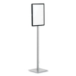 Info Basic Floor Stand, 55.31" Tall, Black Stand, 11 x 17 Face