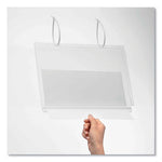 Water Resistant Sign Holder Pockets with Cable Ties, 8.5 x 11, Clear Frame, 5/Pack