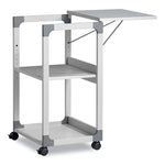 3-Tier Multimedia Trolley for Projectors, Metal, 3 Shelves, 20 x 17 x 34.75, Gray