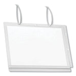 Water Resistant Sign Holder Pockets with Cable Ties, 8.5 x 11, Clear Frame, 5/Pack